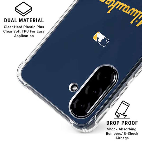 MLB Milwaukee Brewers Alternate/Away Jersey Galaxy A36 5G Clear Case