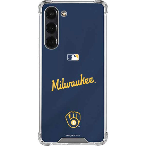 MLB Milwaukee Brewers Alternate/Away Jersey Galaxy S24 FE Clear Case