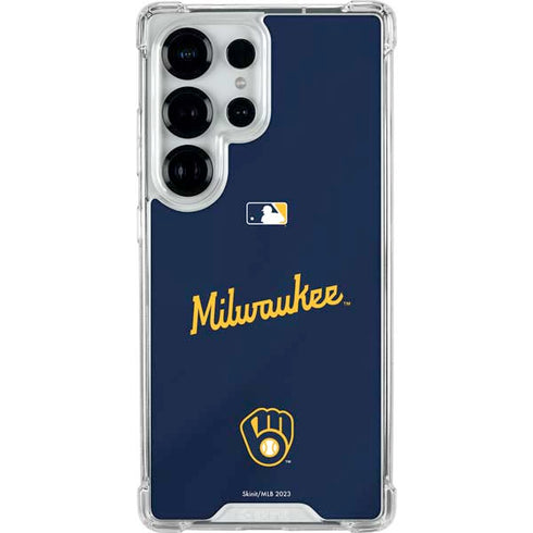 MLB Milwaukee Brewers Alternate/Away Jersey Galaxy S25 Ultra Clear Case