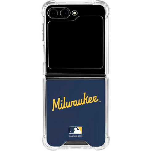 MLB Milwaukee Brewers Alternate/Away Jersey Galaxy Z Flip6 Clear Case