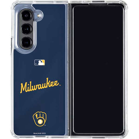 MLB Milwaukee Brewers Alternate/Away Jersey Galaxy Z Fold5 5G Clear Case