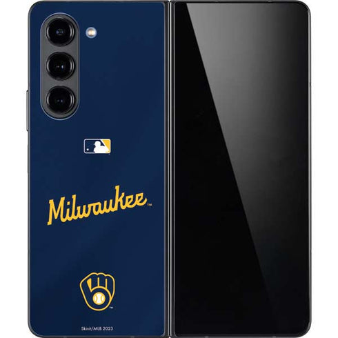 MLB Milwaukee Brewers Alternate/Away Jersey Galaxy Z Fold5 5G Skin