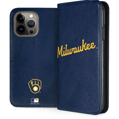 MLB Milwaukee Brewers Alternate/Away Jersey iPhone 13 Pro Max Folio Case