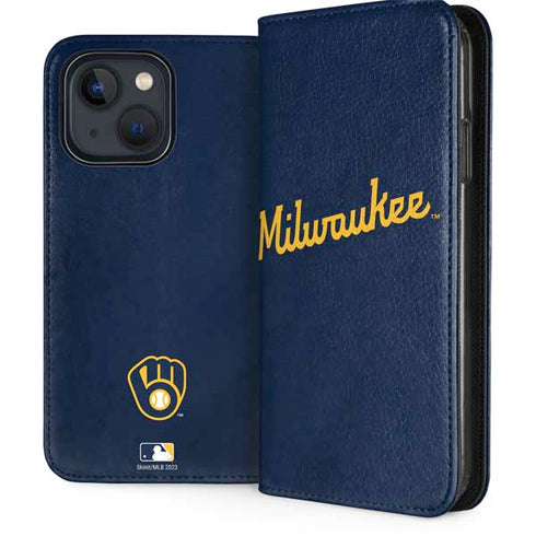 MLB Milwaukee Brewers Alternate/Away Jersey iPhone 15 Folio Case