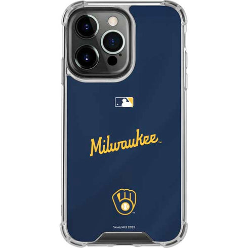 MLB Milwaukee Brewers Alternate/Away Jersey iPhone 16 Pro Max Clear Case