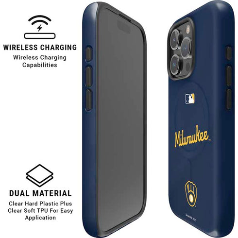 MLB Milwaukee Brewers Alternate/Away Jersey iPhone 16 Pro Max Magsafe Impact Case