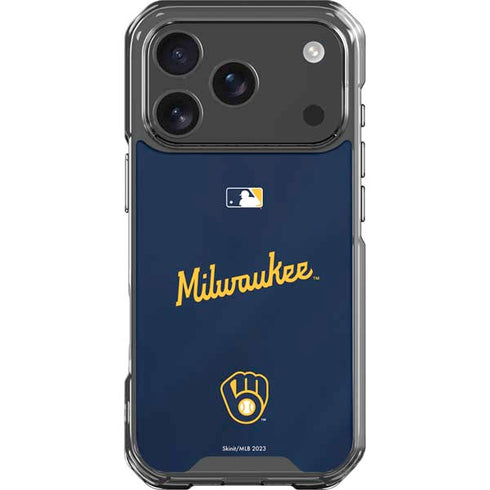 MLB Milwaukee Brewers Alternate/Away Jersey iPhone 17 Pro Clear Case