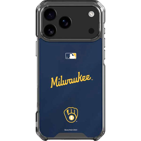 MLB Milwaukee Brewers Alternate/Away Jersey iPhone 17 Pro Max Clear Case