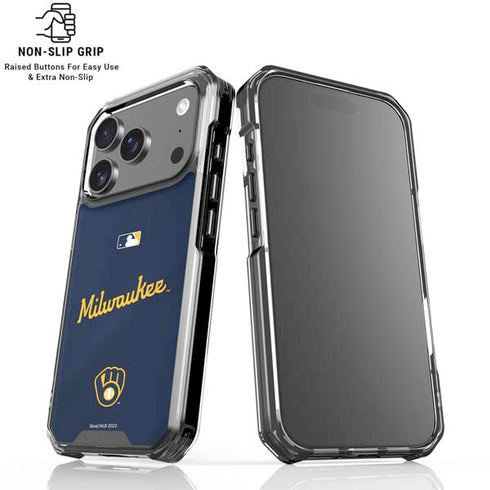 MLB Milwaukee Brewers Alternate/Away Jersey iPhone 17 Pro Max Clear Case