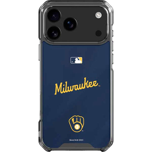 MLB Milwaukee Brewers Alternate/Away Jersey iPhone 18 Pro Max Clear Case