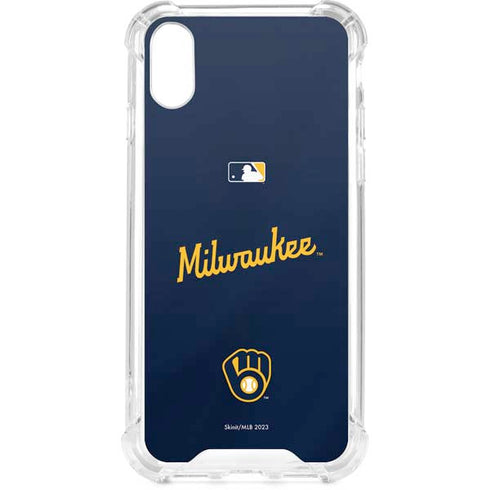 MLB Milwaukee Brewers Alternate/Away Jersey iPhone XS Clear Case
