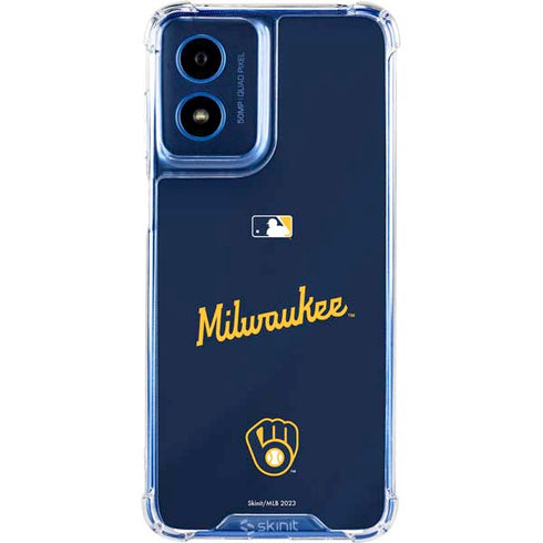 MLB Milwaukee Brewers Alternate/Away Jersey Moto G Play 4G (2024) Clear Case