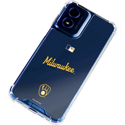 MLB Milwaukee Brewers Alternate/Away Jersey Moto G Play 4G (2024) Clear Case