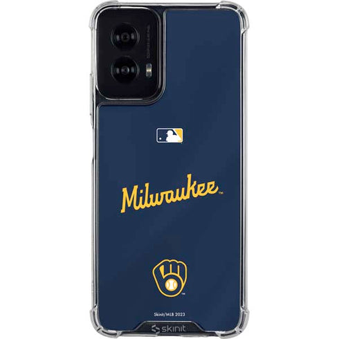 MLB Milwaukee Brewers Alternate/Away Jersey Moto G Power 5G (2024) Clear Case