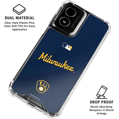 MLB Milwaukee Brewers Alternate/Away Jersey Moto G Power 5G (2024) Clear Case