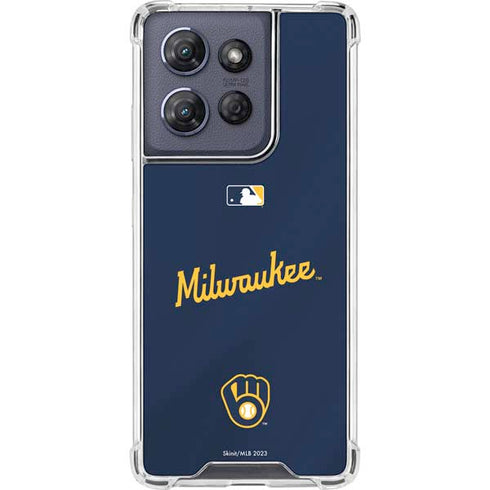 MLB Milwaukee Brewers Alternate/Away Jersey Moto G Power 5G (2025) Clear Case