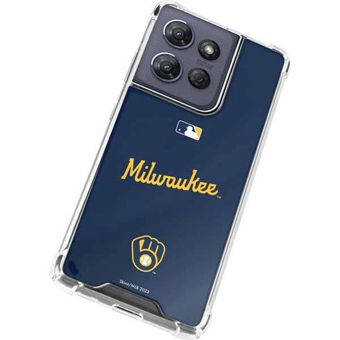 MLB Milwaukee Brewers Alternate/Away Jersey Moto G Power 5G (2025) Clear Case