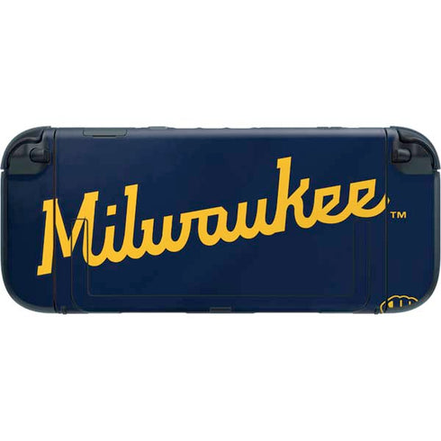MLB Milwaukee Brewers Alternate/Away Jersey Nintendo Switch 2 (2025) with Joy-Con Skin