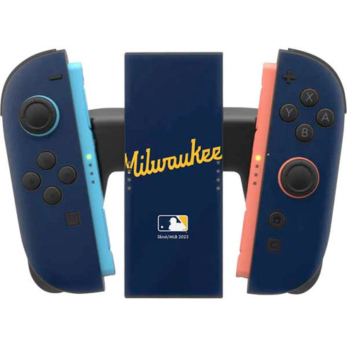 MLB Milwaukee Brewers Alternate/Away Jersey Nintendo Switch 2 (2025) Joy-Con Controller Skin