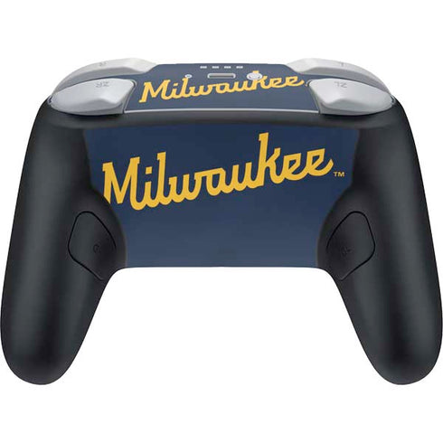 MLB Milwaukee Brewers Alternate/Away Jersey Nintendo Switch 2 (2025) Pro Controller Skin