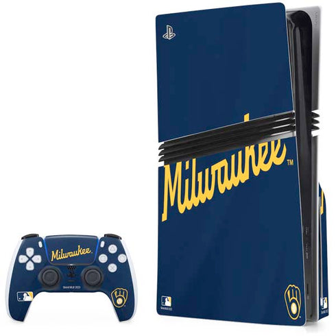 MLB Milwaukee Brewers Alternate/Away Jersey PS5 Pro Disk Bundle Skin