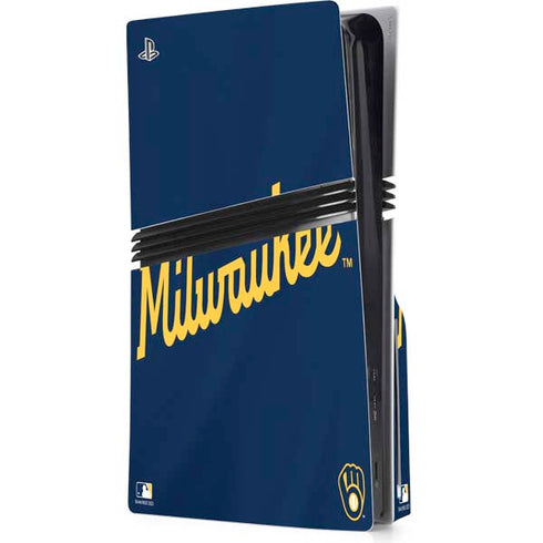 MLB Milwaukee Brewers Alternate/Away Jersey PS5 Pro Disk Console Skin