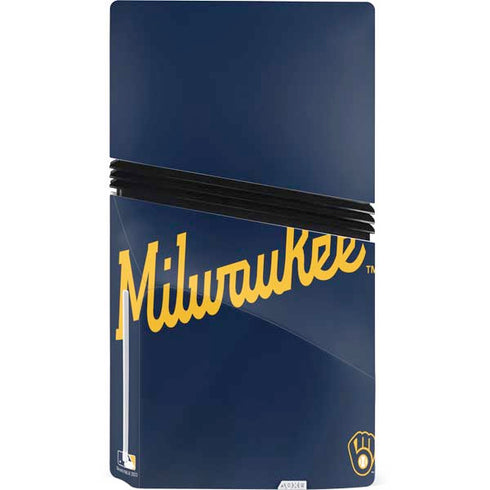 MLB Milwaukee Brewers Alternate/Away Jersey PS5 Pro Disk Console Skin