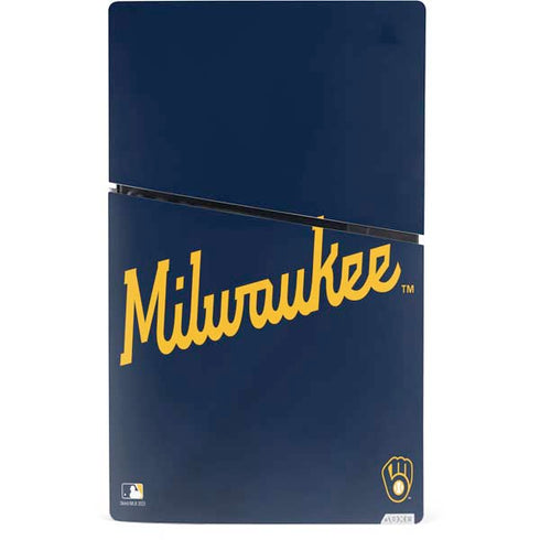 MLB Milwaukee Brewers Alternate/Away Jersey PS5 Slim Digital Edition Console Skin