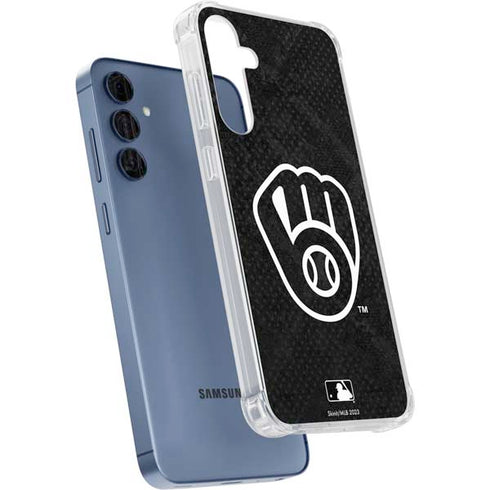 MLB Milwaukee Brewers Dark Wash Galaxy A55 5G Clear Case