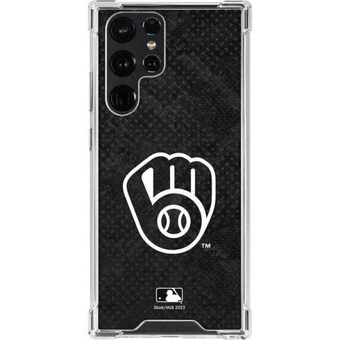 MLB Milwaukee Brewers Dark Wash Galaxy S23 Ultra Clear Case