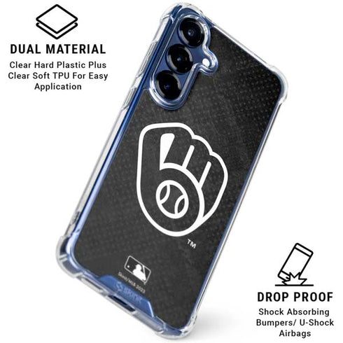MLB Milwaukee Brewers Dark Wash Galaxy S25 FE Clear Case
