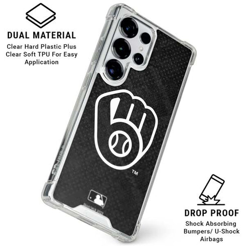 MLB Milwaukee Brewers Dark Wash Galaxy S26 Ultra Clear Case
