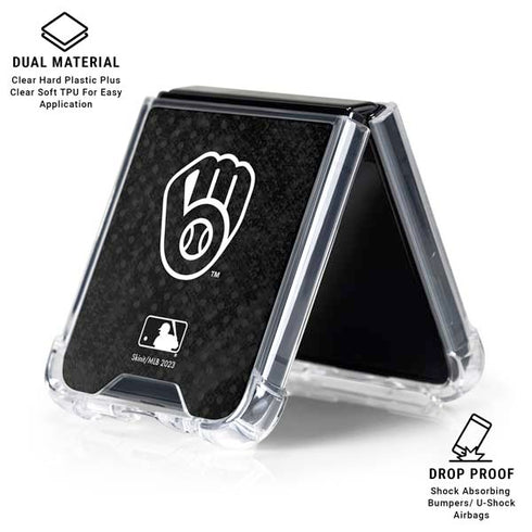 MLB Milwaukee Brewers Dark Wash Galaxy Z Flip7 Clear Case