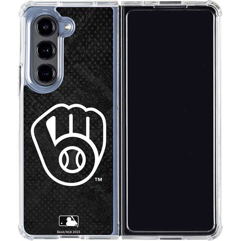 MLB Milwaukee Brewers Dark Wash Galaxy Z Fold5 5G Clear Case
