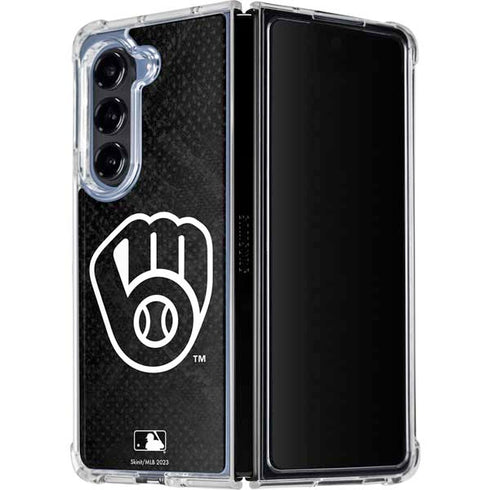 MLB Milwaukee Brewers Dark Wash Galaxy Z Fold5 5G Clear Case