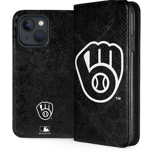 MLB Milwaukee Brewers Dark Wash iPhone 14 Folio Case