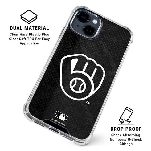 MLB Milwaukee Brewers Dark Wash iPhone 15 Clear Case