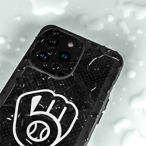 MLB Milwaukee Brewers Dark Wash iPhone 15 Pro Waterproof Case