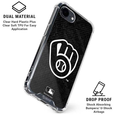 MLB Milwaukee Brewers Dark Wash iPhone 16e Clear Case