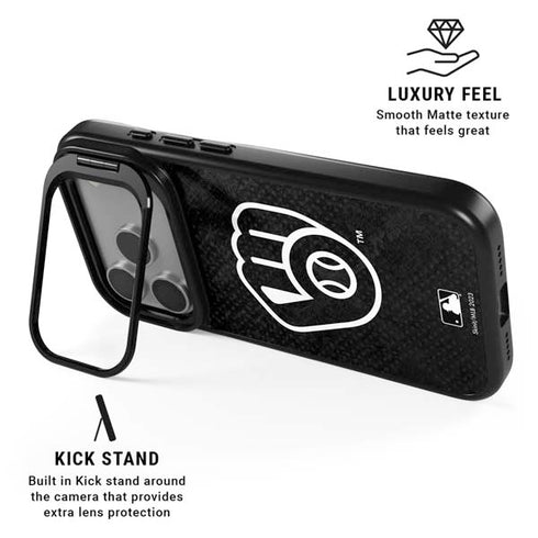 MLB Milwaukee Brewers Dark Wash iPhone 17 Pro Kickstand Case