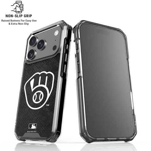 MLB Milwaukee Brewers Dark Wash iPhone 18 Pro Clear Case