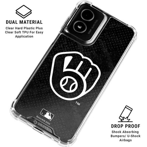 MLB Milwaukee Brewers Dark Wash Moto G Power 5G (2024) Clear Case