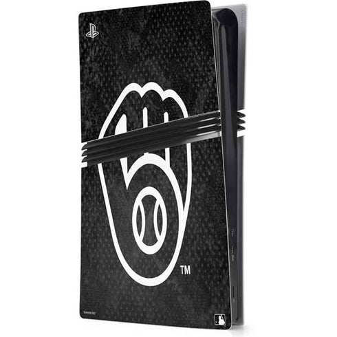 MLB Milwaukee Brewers Dark Wash PS5 Pro Console Skin
