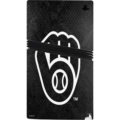 MLB Milwaukee Brewers Dark Wash PS5 Pro Console Skin