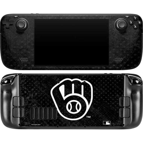 MLB Milwaukee Brewers Dark Wash Steam Deck Handheld Gaming Computer OLED Skin