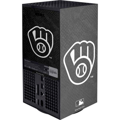 MLB Milwaukee Brewers Dark Wash XBox Series X Digital Edition Console Skin