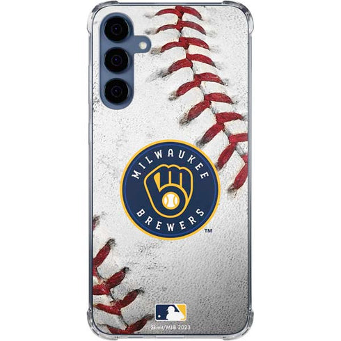 MLB Milwaukee Brewers Game Ball Galaxy A35 5G Clear Case