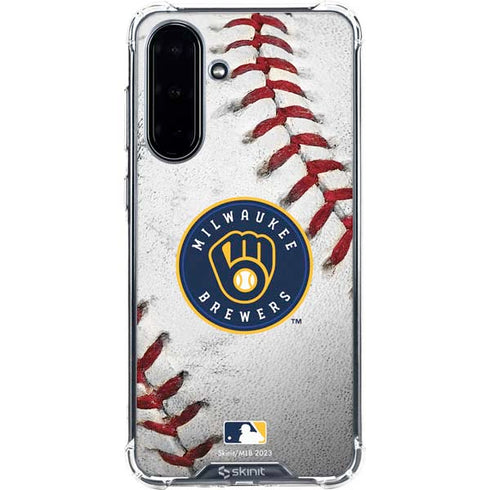 MLB Milwaukee Brewers Game Ball Galaxy A36 5G Clear Case