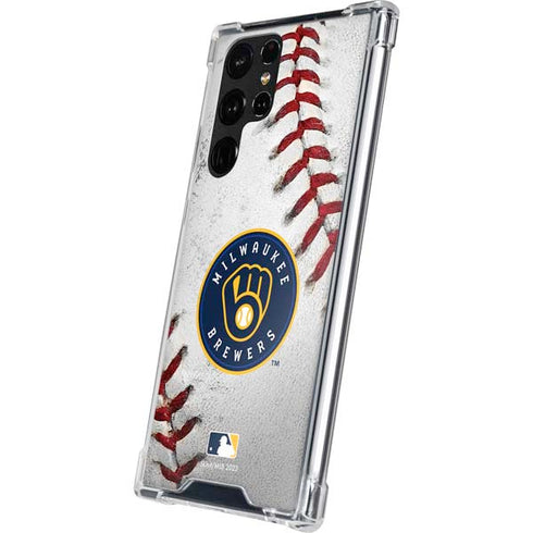 MLB Milwaukee Brewers Game Ball Galaxy S22 Ultra Clear Case