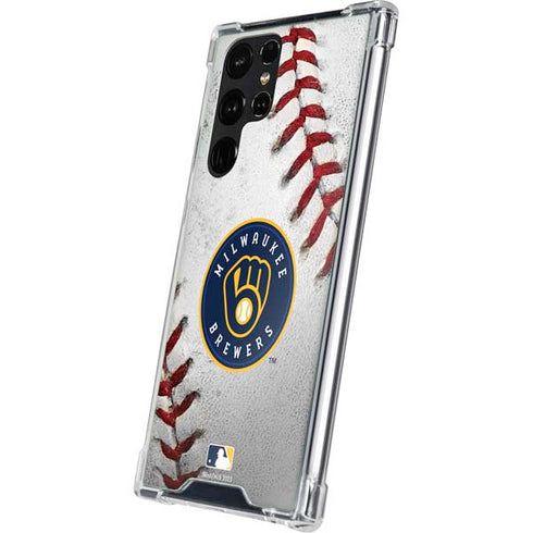 MLB Milwaukee Brewers Game Ball Galaxy S23 Ultra Clear Case